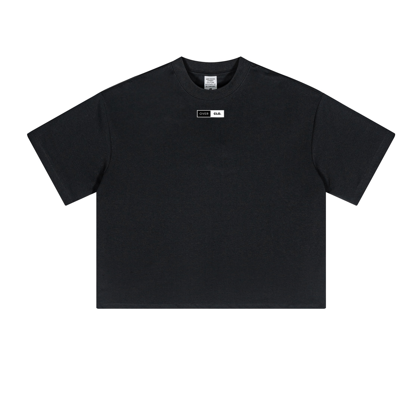 Oversized Cropped T-Shirt (Black)